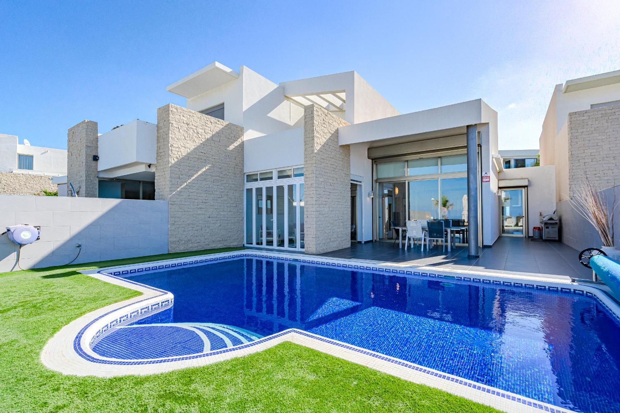 Villa Elisabetta, Luxury Villa With Heated Pool Ocean View In Adeje, Tenerife Costa Adeje  Bagian luar foto