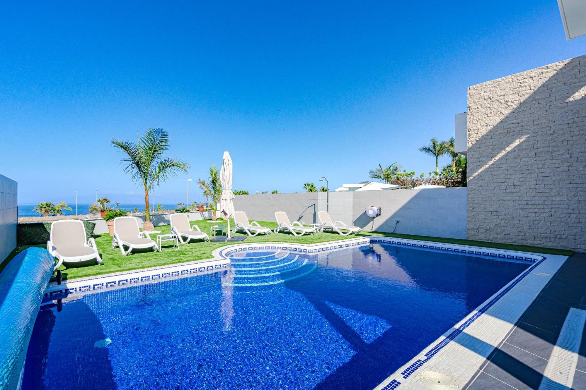 Villa Elisabetta, Luxury Villa With Heated Pool Ocean View In Adeje, Tenerife Costa Adeje  Bagian luar foto